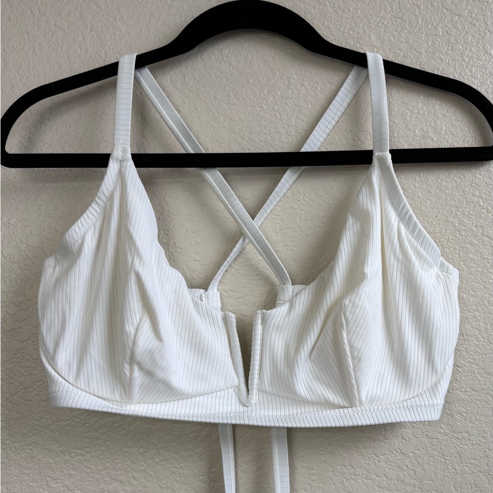Shade & Shore White Strappy Bikini Top